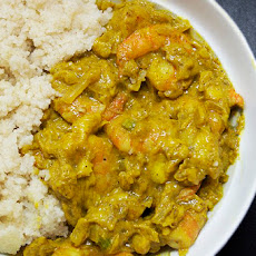 Shrimp and Green Banana Curry (From the Island of Mauritius)