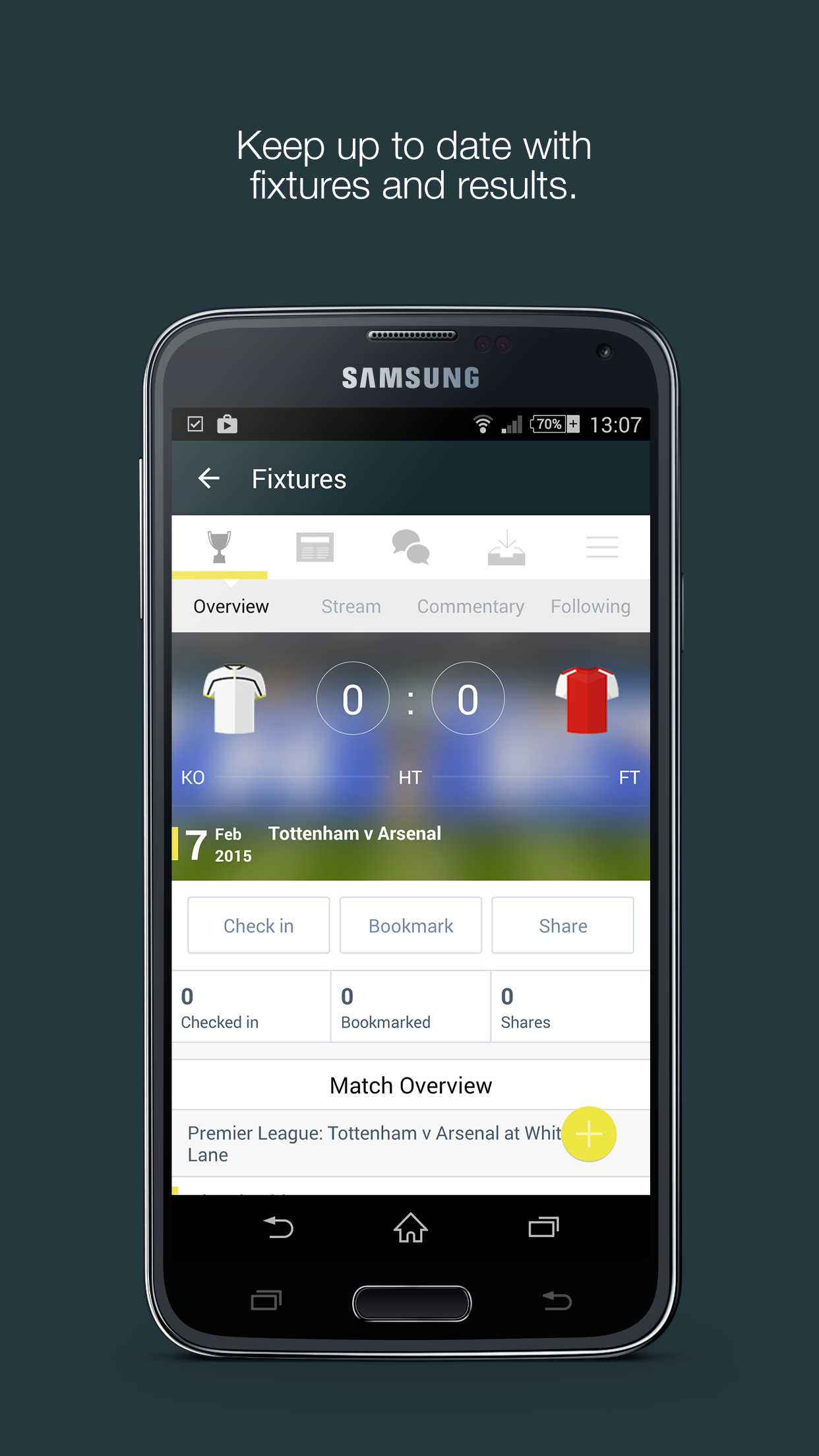 Android application Tottenham Hotspur FC Fan App screenshort