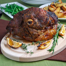 Greek Style Roast Leg of Lamb with Lemon Roasted Potatoes