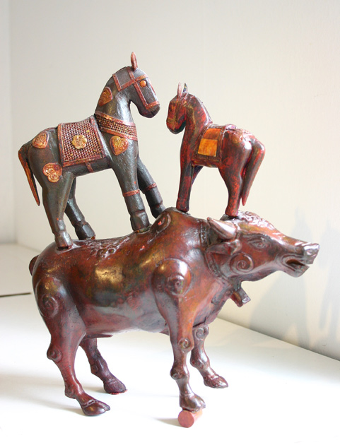 Circus, 2004 (hout, brons, messing, kunststof, inkt)