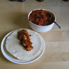 Chicken With Rio Grande Sauce in Tortillas