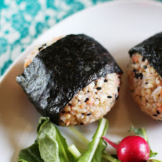 Salmon and Black Sesame Onigiri (Japanese Rice Balls)