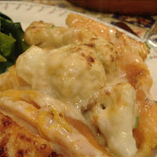 Cheesy Sweet Potato and Cauliflower