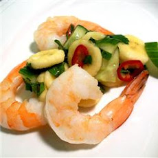 Thai Banana Salsa with King Prawns