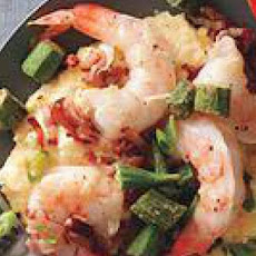 Shrimp and Cheese Grits with Okra