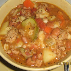Pasta E Fagioli (Italian soup) with Italian Sausage