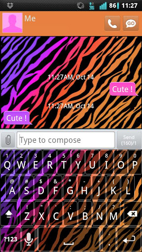 【免費個人化App】GO SMS Girly Zebra v2 Theme-APP點子