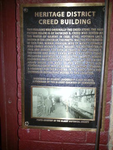Creed Building Plaque