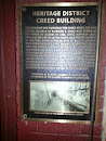 Creed Building Plaque
