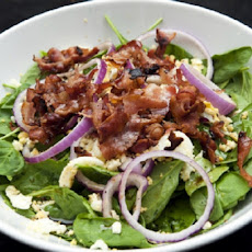 Spinach Salad with Honey Bacon Dressing