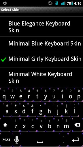 Minimal Girly Keyboard Skin