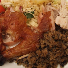 Roast Chicken With Mushroom-Onion Stuffing