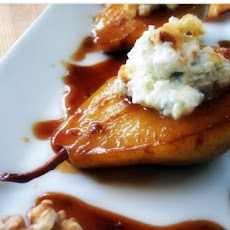 Pears with Herbed Ricotta and Honey