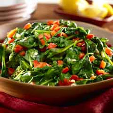 Sauteed Spinach With Red Bell Pepper