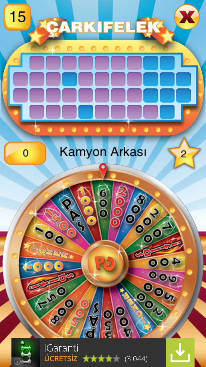 Android application Wheel Of Fun Turkish screenshort