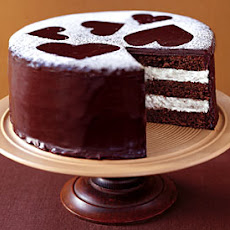 Semisweet Chocolate Layer Cake with Vanilla Cream Filling