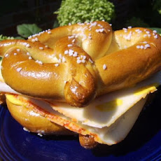 Cheese and Soft Pretzel Sandwich