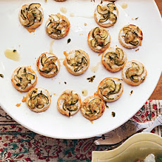 Mini Zucchini and Goat Cheese Tarts