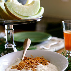 Orange Yogurt with Almonds