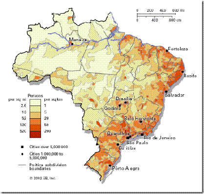 Brazil - population density