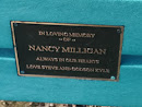 Dedication Bench for Nancy Milligan