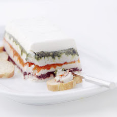 Pesto, Olive, and Roasted-Pepper Goat Cheese Torta