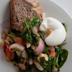 Soft Boiled Eggs with Sautéed Spinach and Goodness