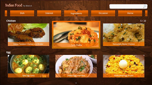 Indian food for Google Tv