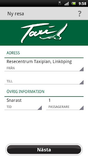 Taxibil i Östergötland