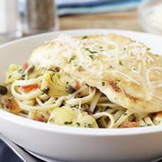 Parmesan Chicken & Artichoke Linguine
