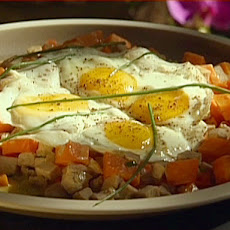 Roast Turkey and Sweet Potato Hash with Fried Eggs