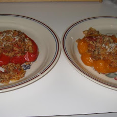 Stuffed Peppers With Orzo