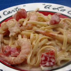 Emeril's Shrimp and Pasta in a Spicy Tomato-Chili Cream Sauce
