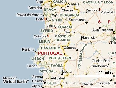 map of portugal