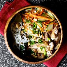 Cold Rice Noodles with Peanut-Lime Chicken