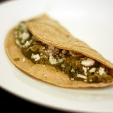 Dinner Tonight: Shredded Chicken and Tomatillo Tacos with Queso Fresco