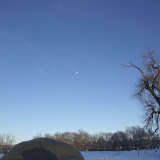 Small moon over head
