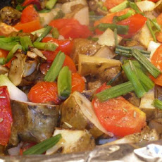 Rosemary-Roasted Jerusalem Artichokes and Tomatoes