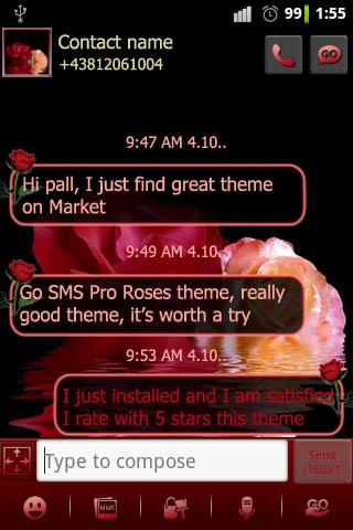 【免費個人化App】Roses theme Go SMS Pro-APP點子