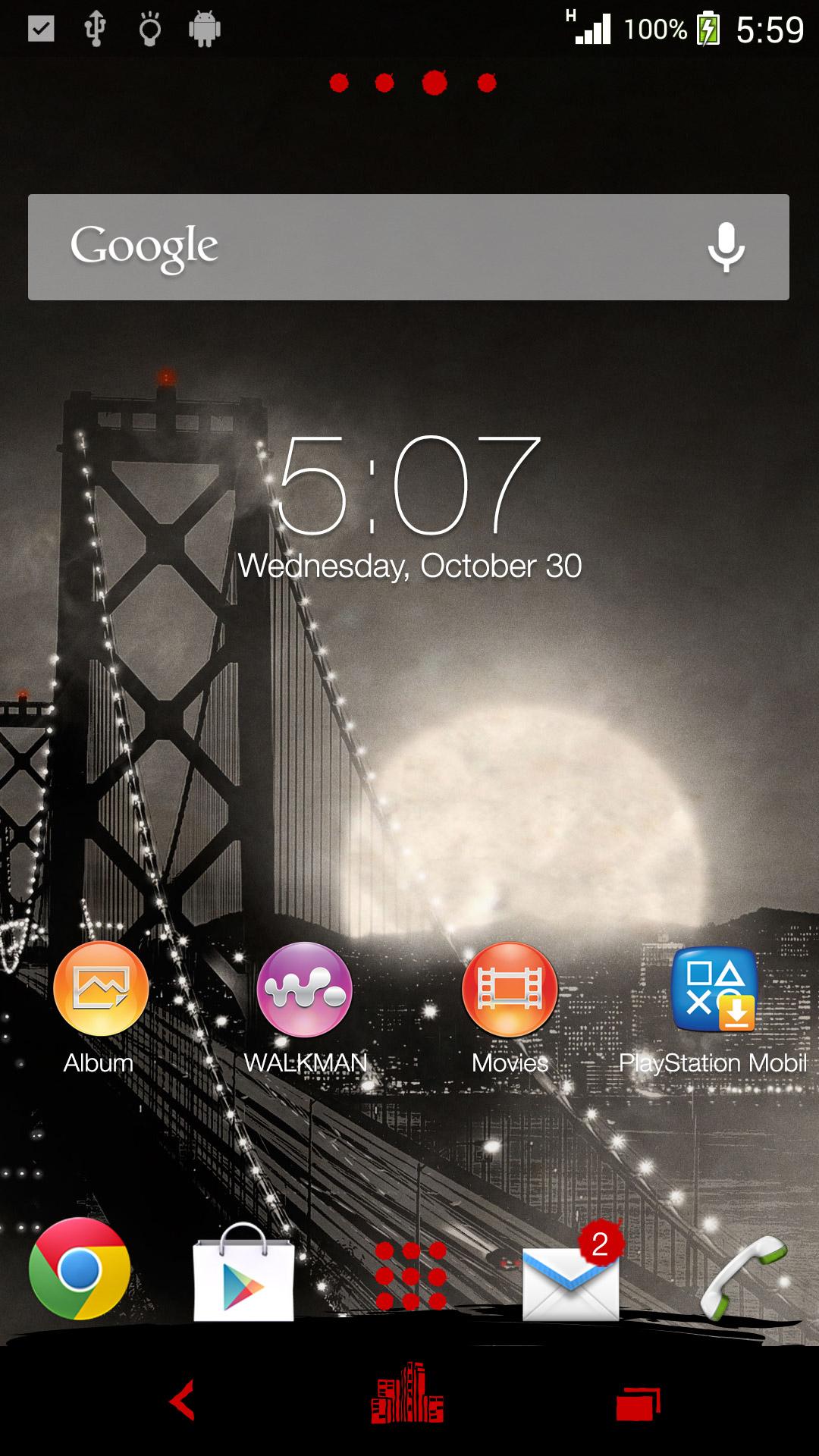 Android application XPERIA™ Noir Theme screenshort