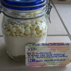 Pink Polka Dot Cookies (Gift Mix in a Jar)