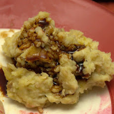 Celeriac-Potato Mash with Beer-Molasses Reduction