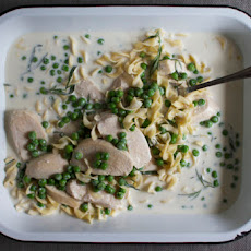Milk-Poached Chicken with Tarragon and Peas
