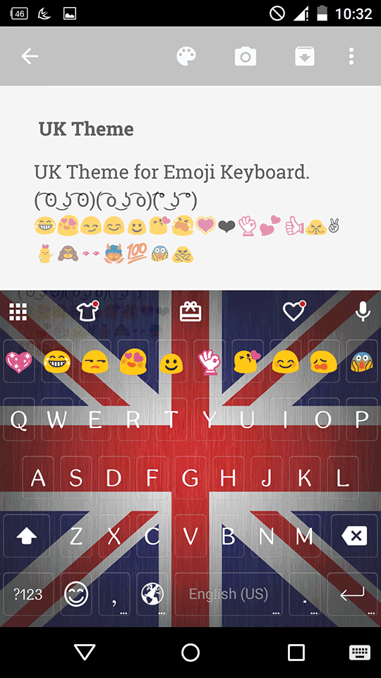 Android application UK Keyboard screenshort