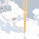 Unusually high DoS activity targeting Israeli and Palestinian IP addresses.