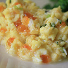 Scrambled Eggs with Salmon Roe