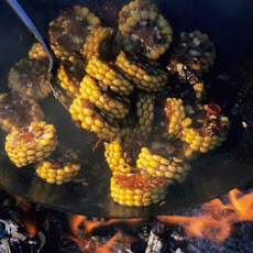 Seared Wheels of Sweet Corn in Indonesian Kecap