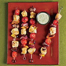 Chicken Kebabs with Creamy Pesto