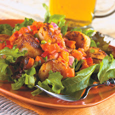 Seared Scallops with Spicy Papaya Sauce