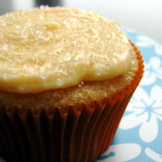 Almond Cupcakes with Orange Icing